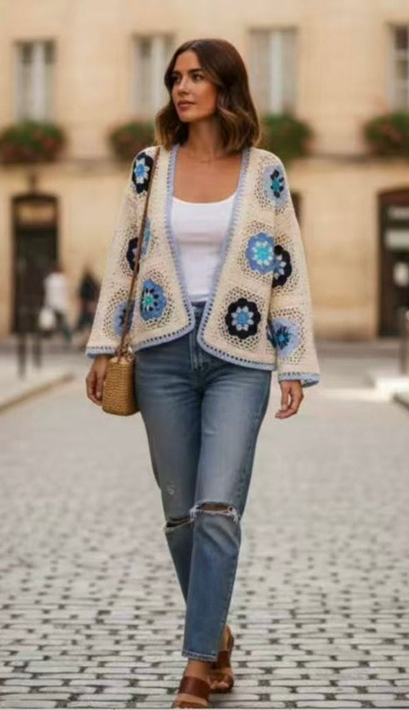 🌸Bloom Crochet Edge-to-Edge Cardigan 🌸