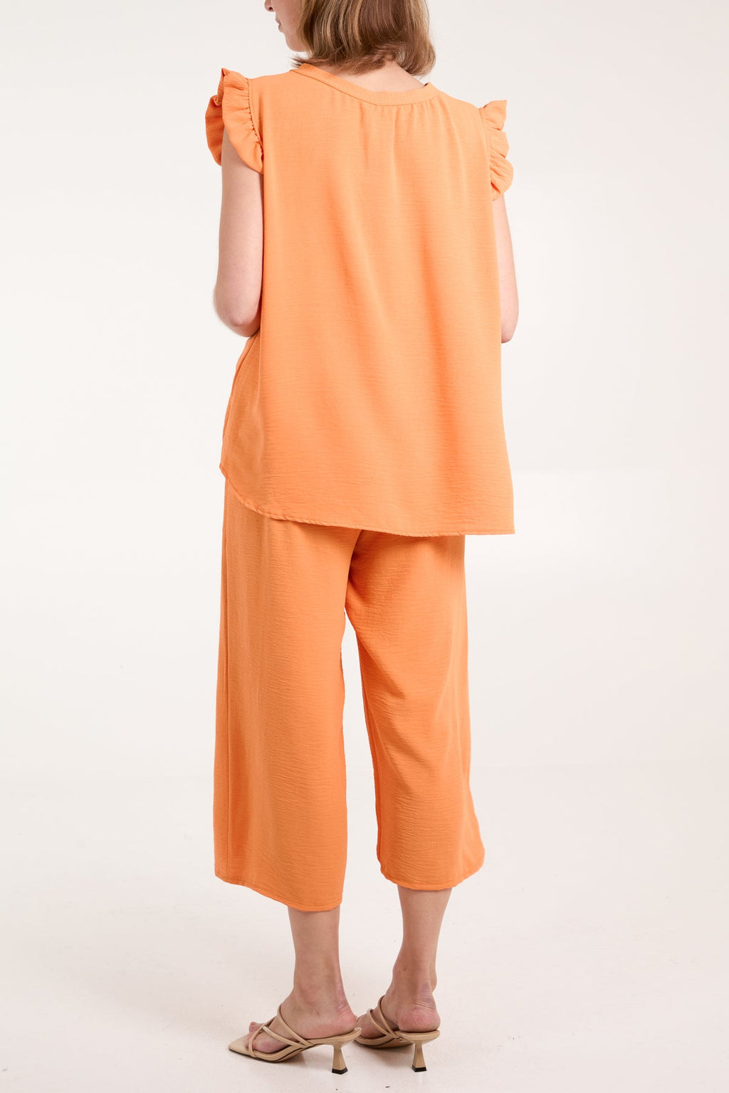 Rita Ruffle Sleeve Top & Culotte Trousers Set