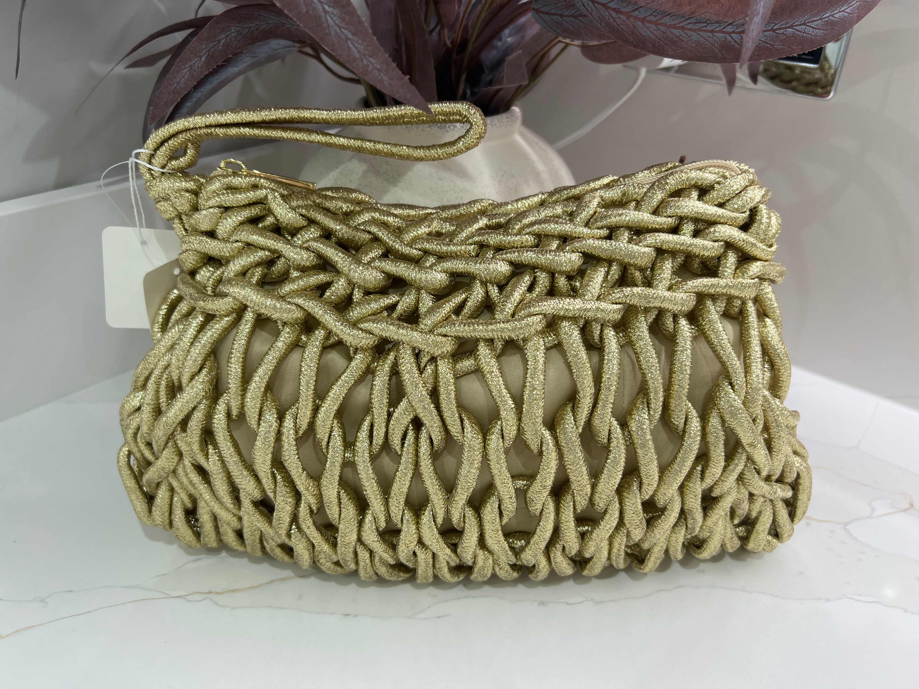 Lulu Metallic Clutch Bag