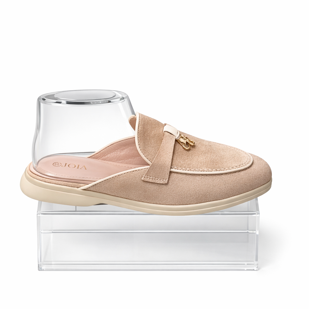 Raye Faux Suede Open Back Mule Loafers