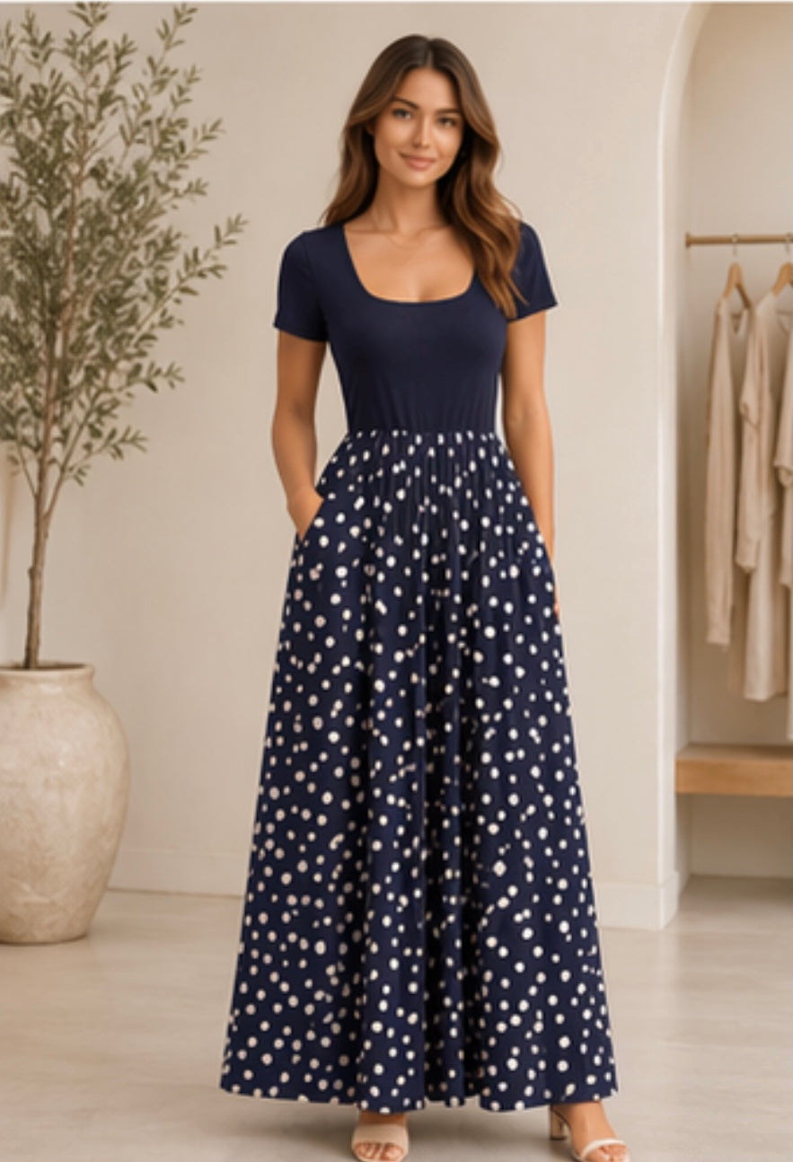 Shay Polka Dot Maxi Dress