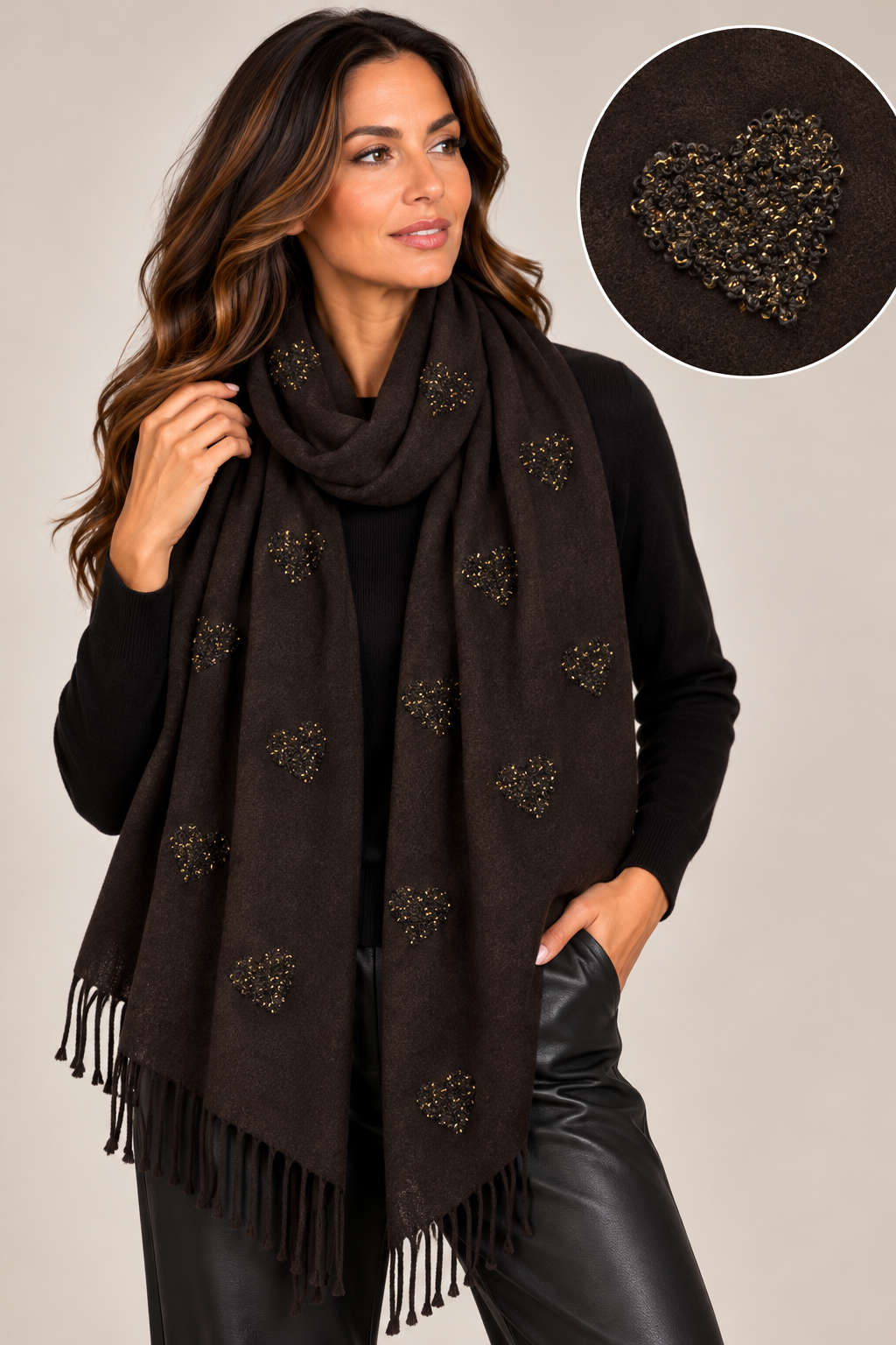 Sparkle Heart Scarf