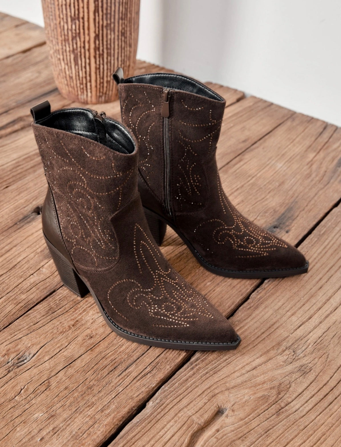 Larna Western Ankle Boots