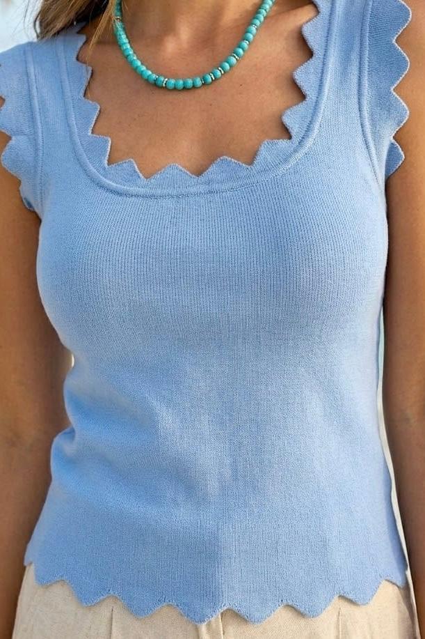 The Elowen Scallop Vest