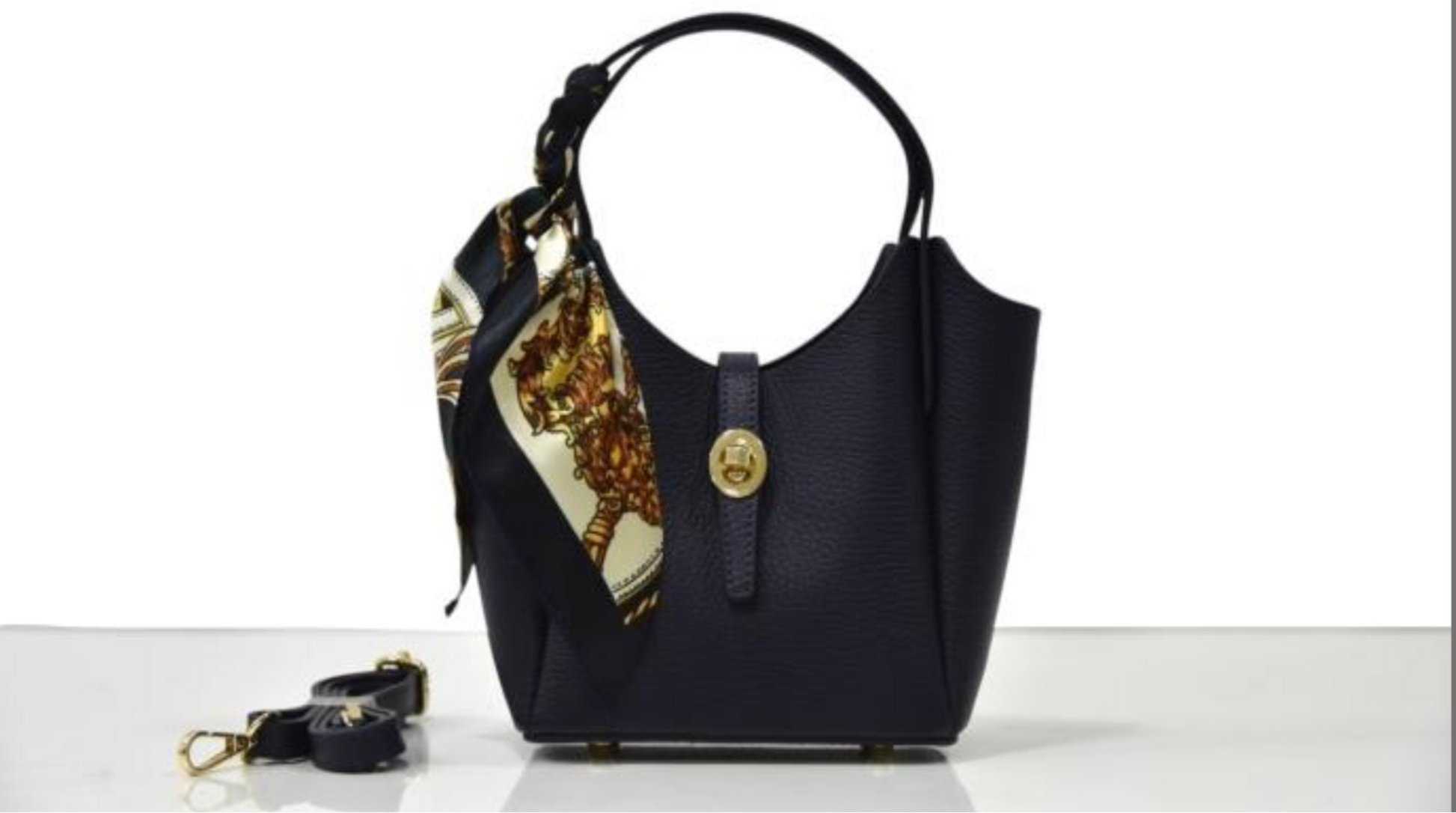 The Tilly Scarf-Italian Structured Leather Handbag