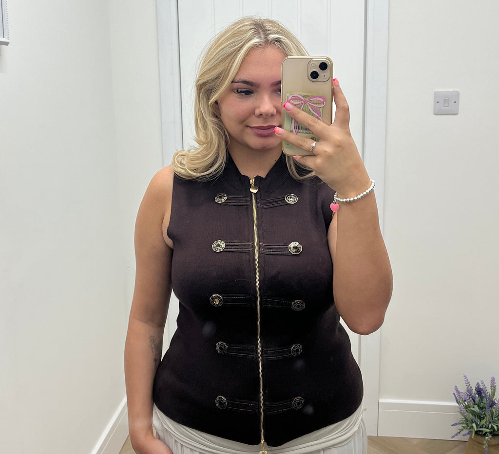 Carly zip up waistcoat
