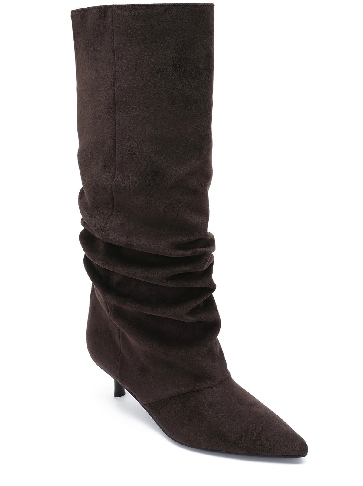 Saskia Slouched Kitten Heel Boots