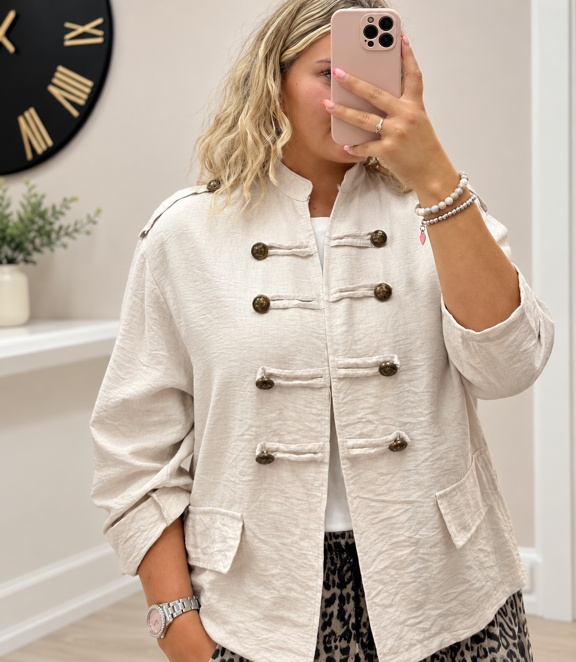 Mona Military Jacket Final Sale No Returns