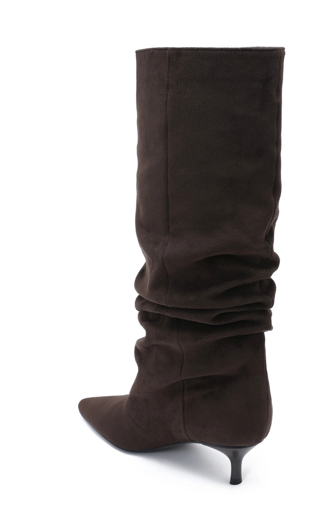 Saskia Slouched Kitten Heel Boots