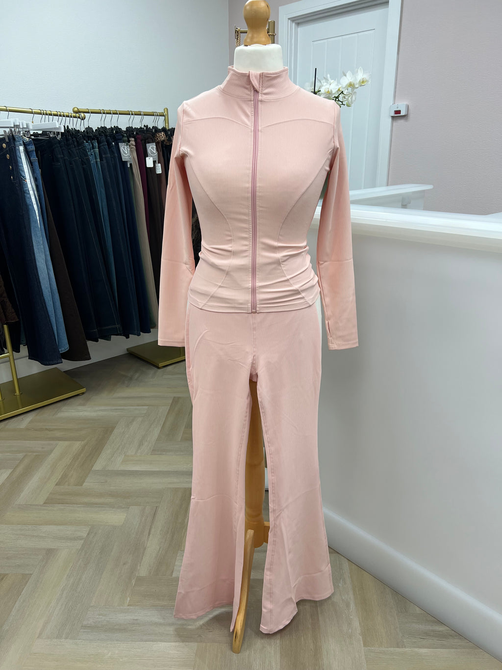Sculpt & Zip Ribbed Set
