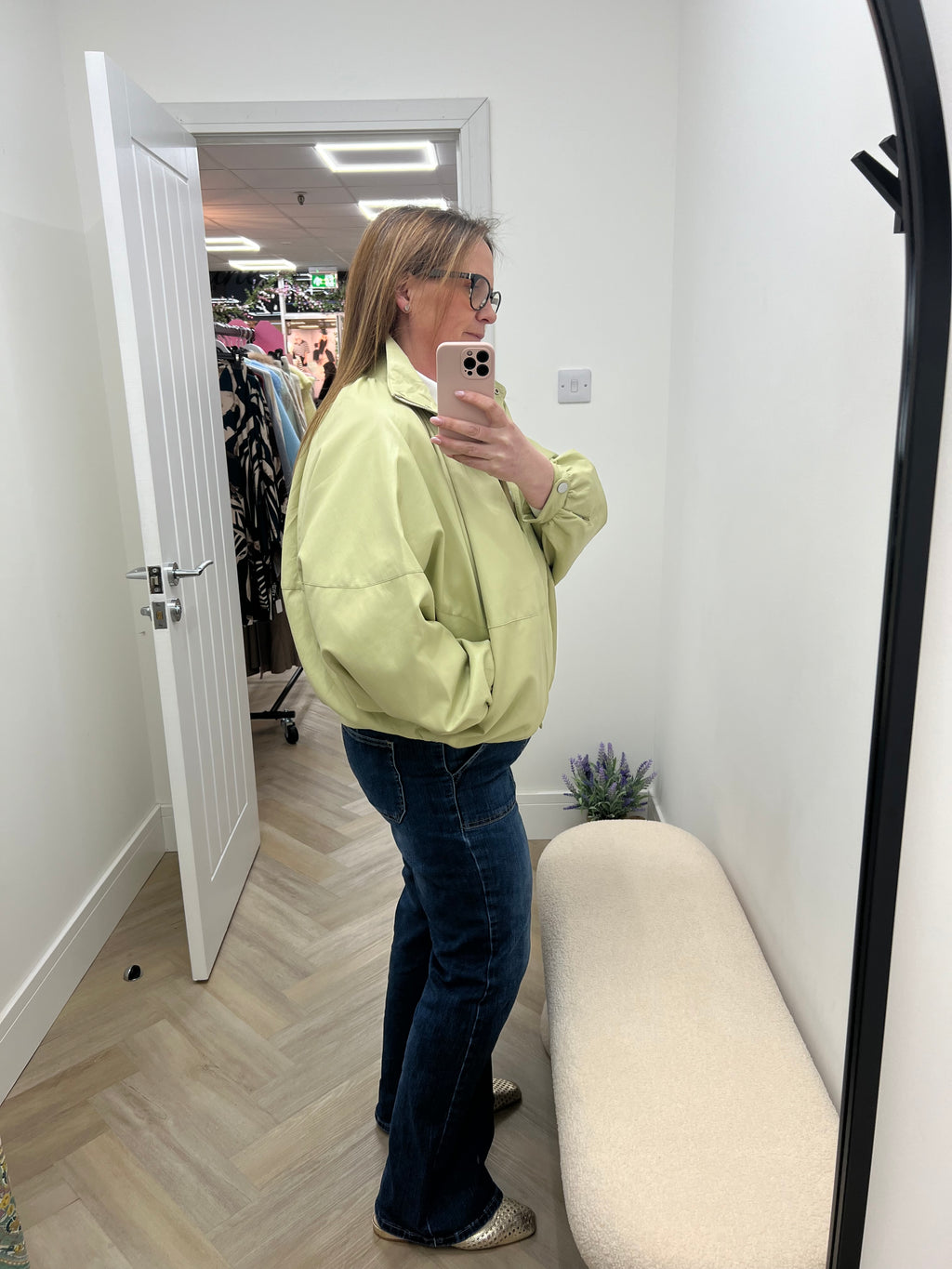 Kate Faux Leather Funnel Neck Jacket
