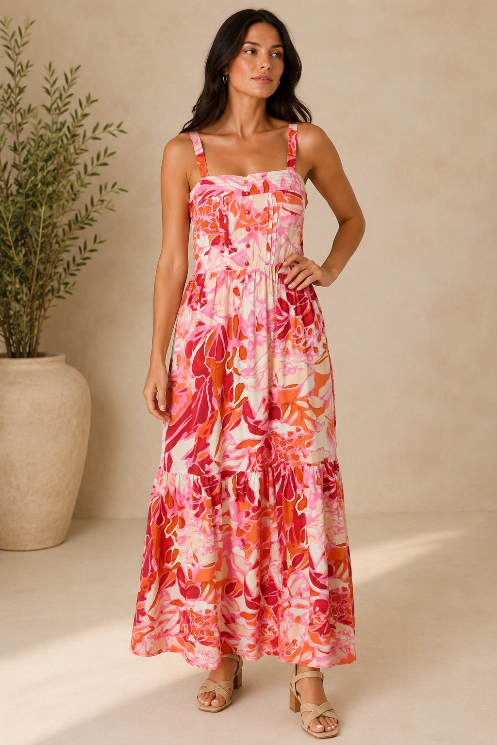 Sierra Floral Tiered Dress