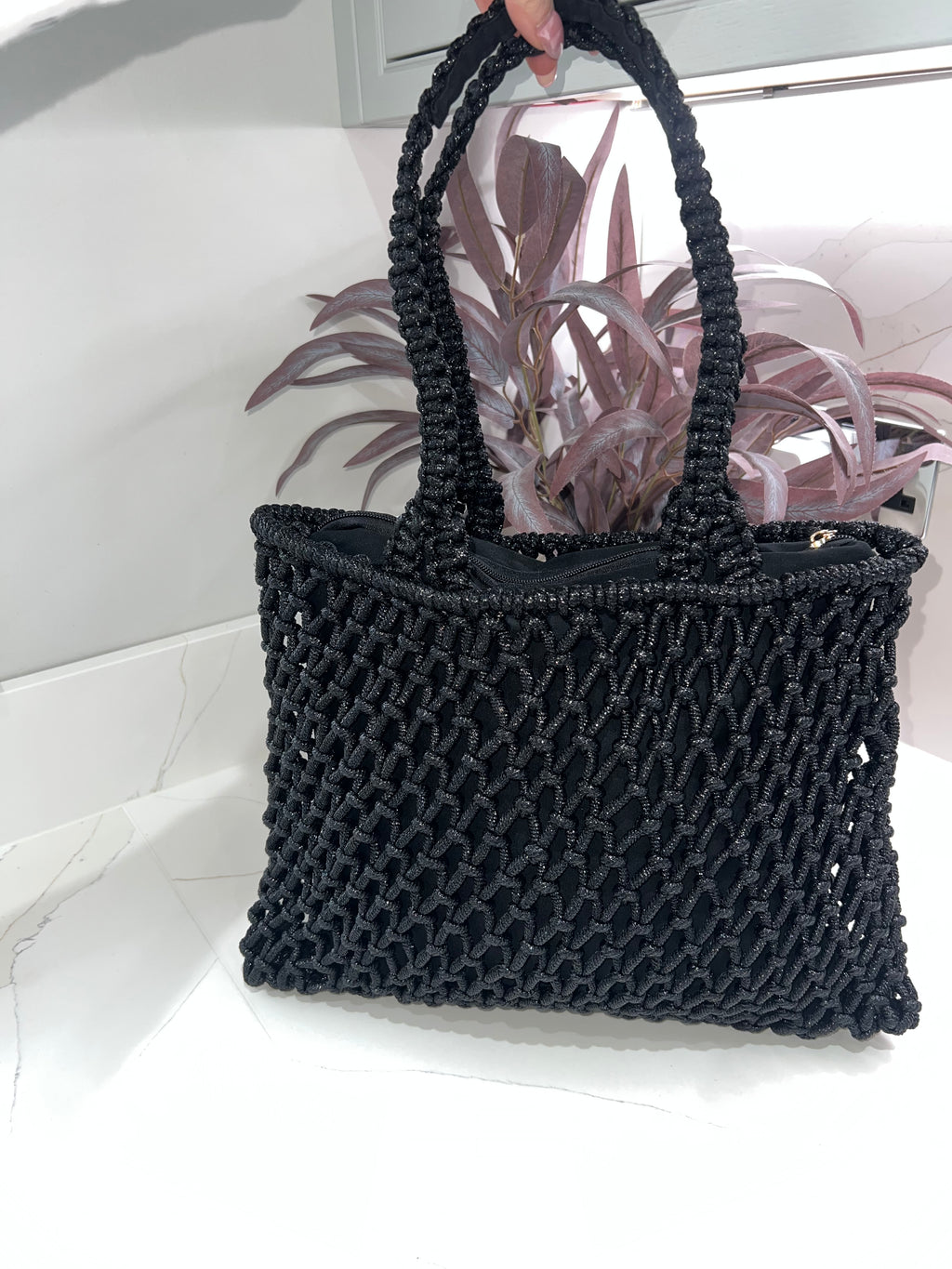 Gigi Metallic Rope Bag