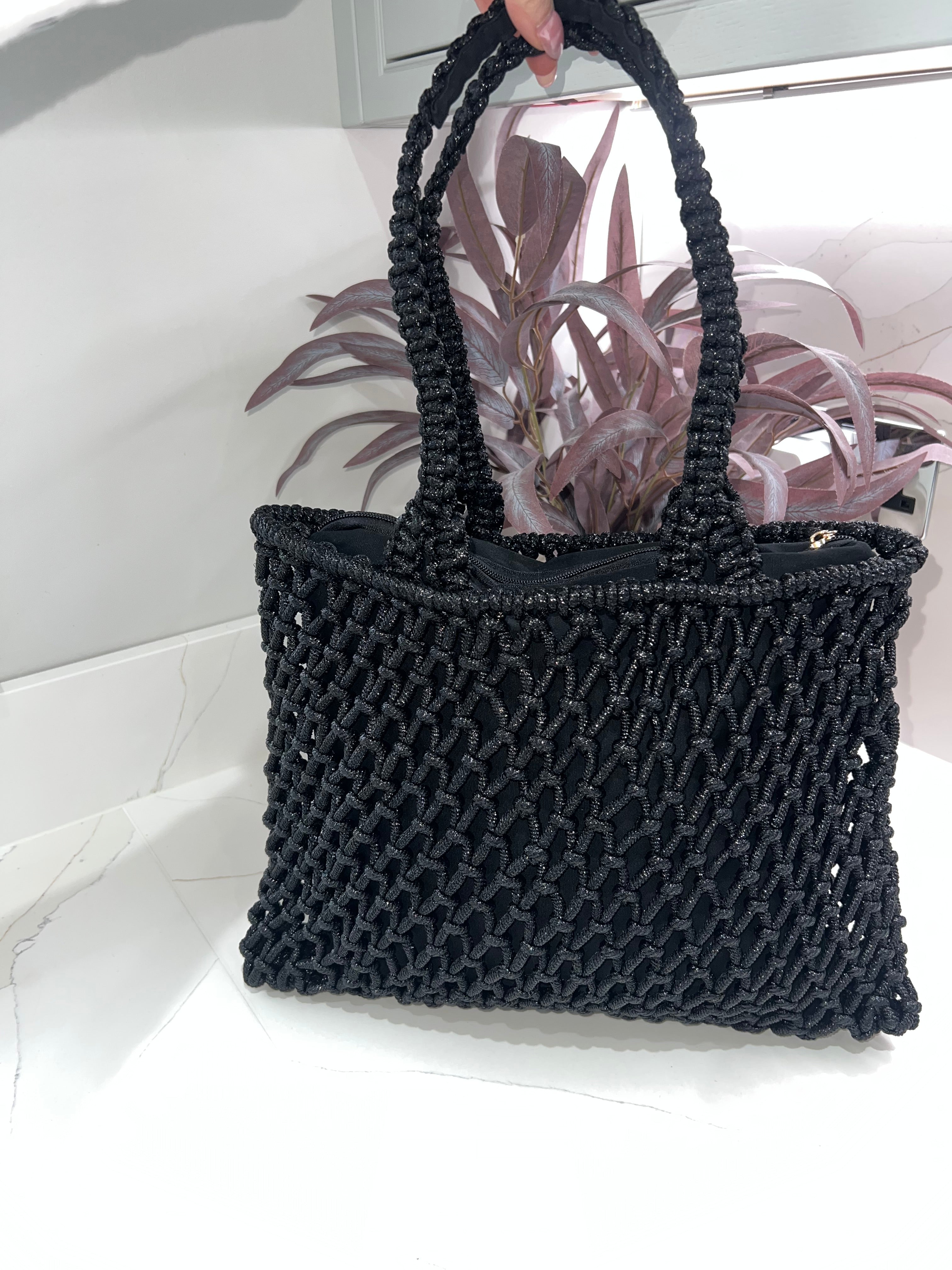 Gigi Metallic Rope Bag