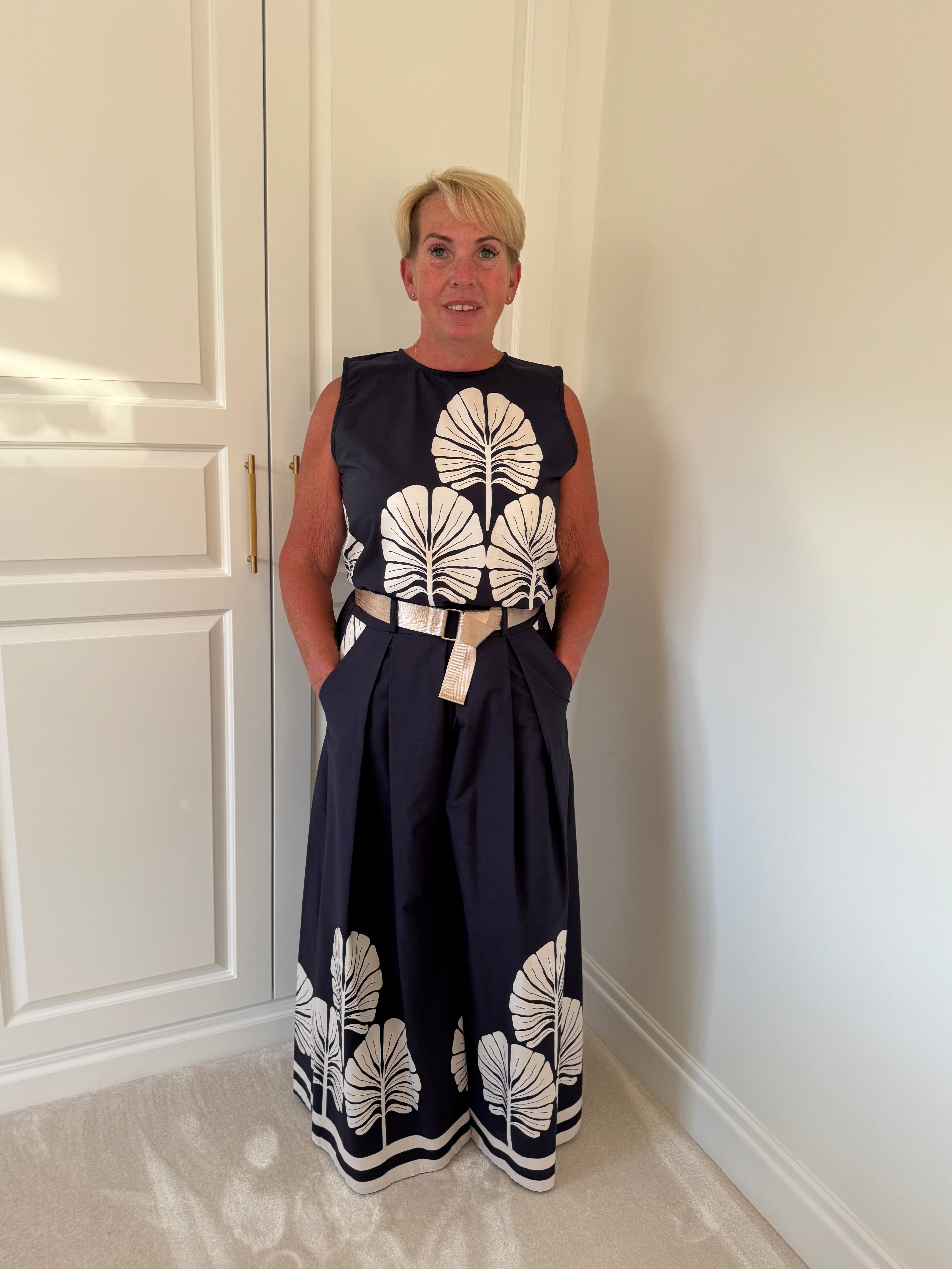 Palma Cotton Culotte Co-ord – Monstera Print Edition