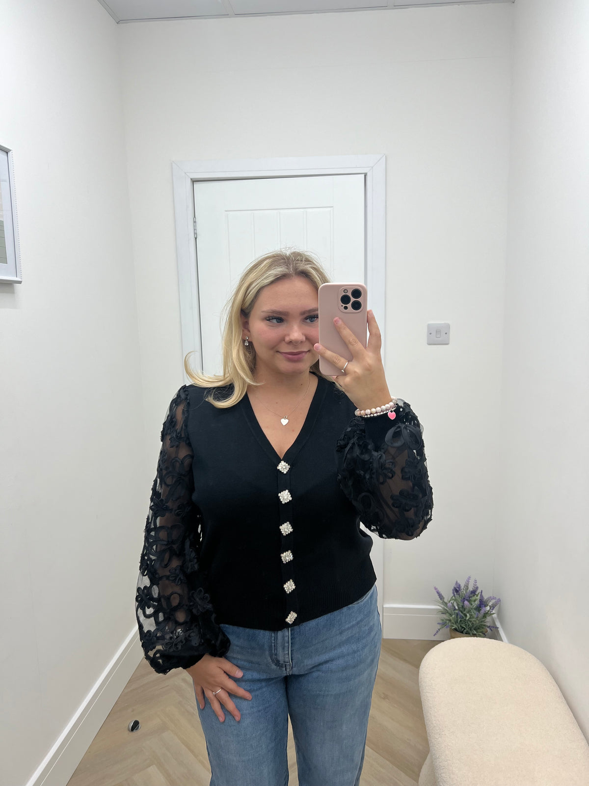 Dahlia Diamanté Button Cardigan