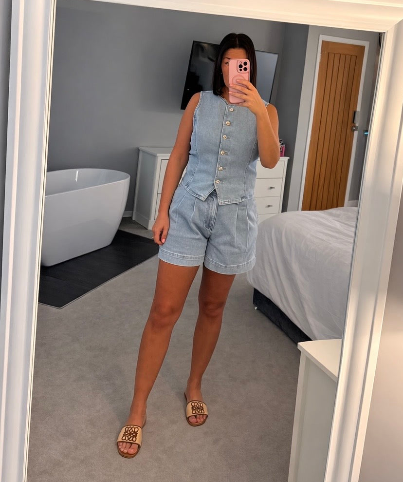 Demi Light Denim Short Co-Ord 💙