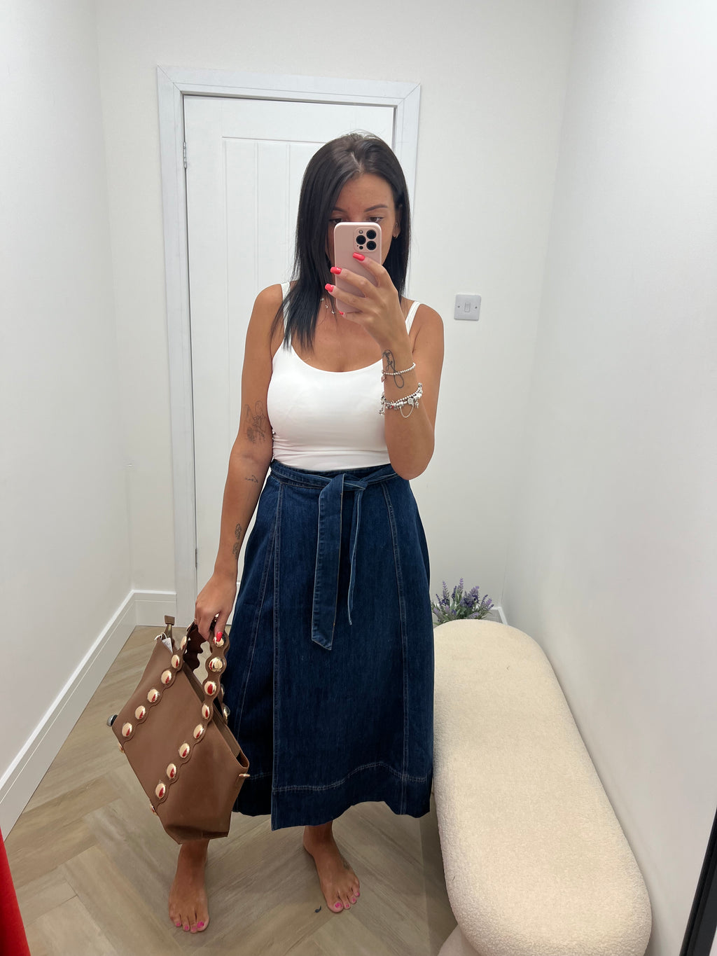 Billie denim maxi skirt💙