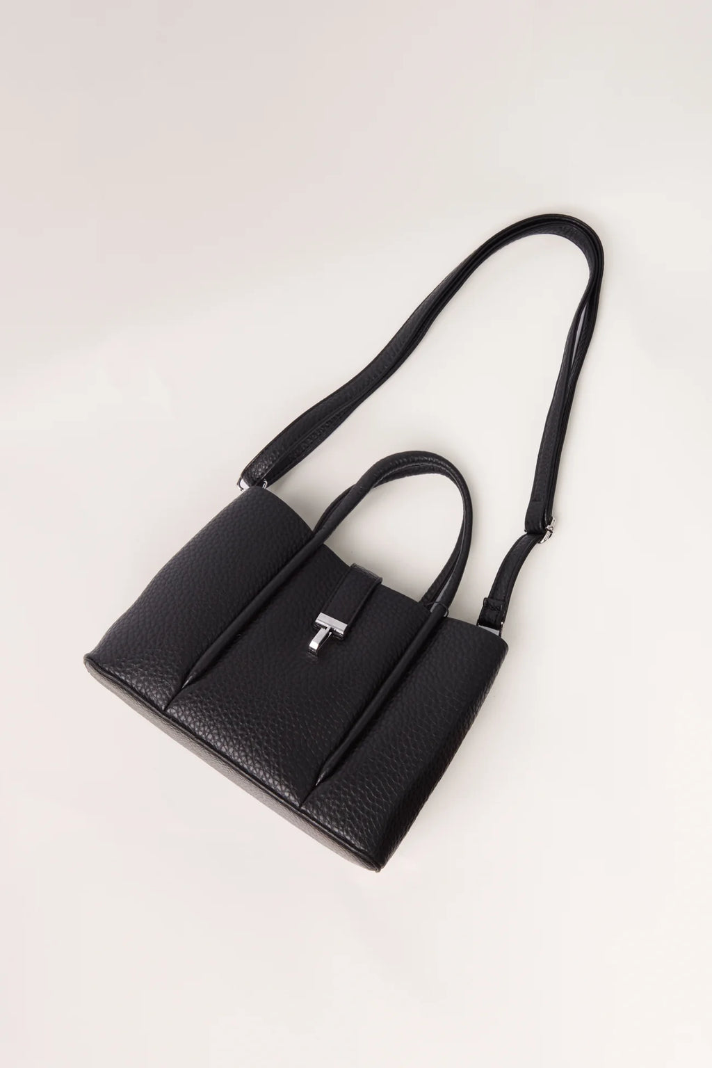 Polkadot Scarf Faux Leather Handbag