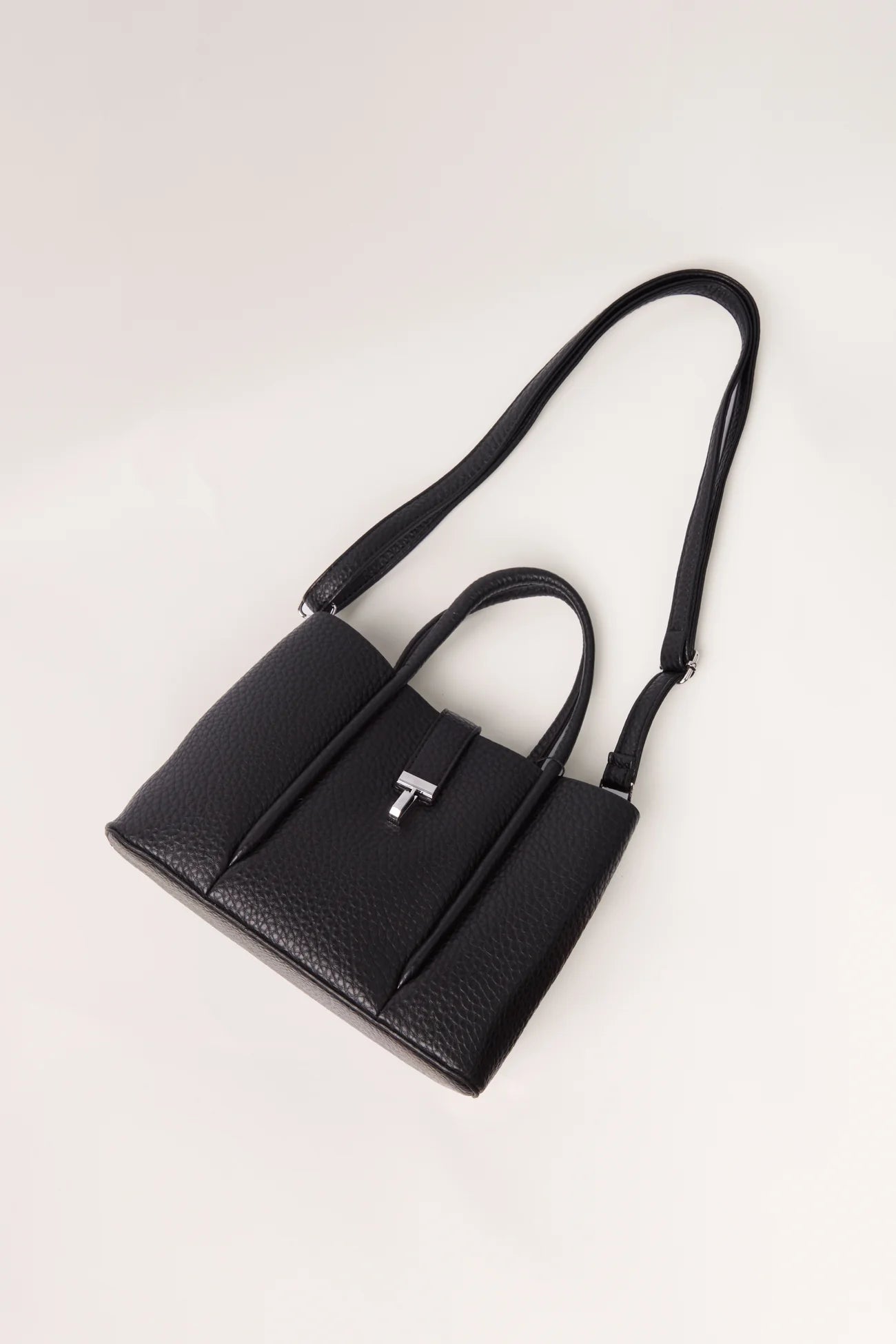 Polkadot Scarf Faux Leather Handbag