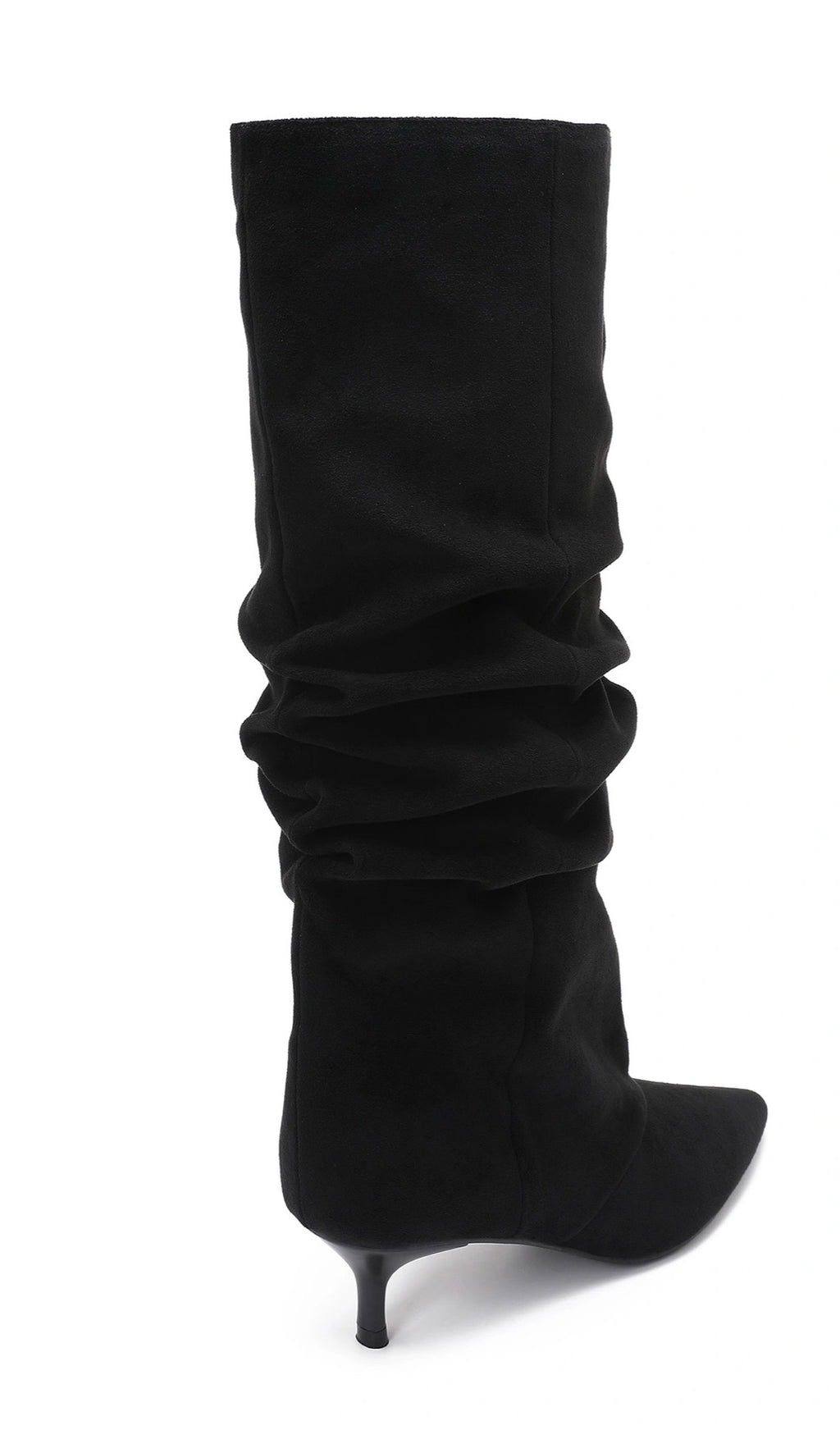 Saskia Slouched Kitten Heel Boots