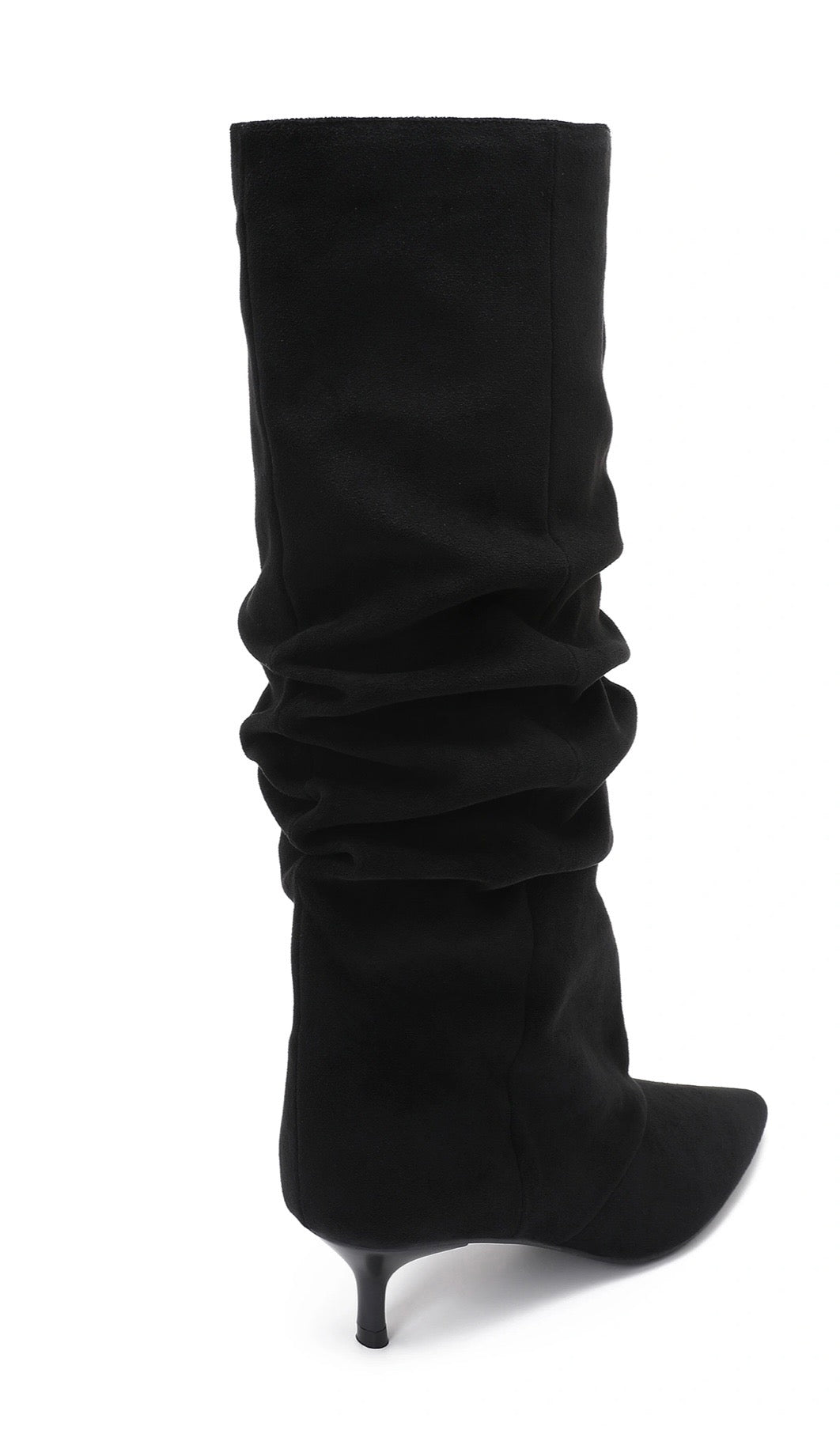 Saskia Slouched Kitten Heel Boots
