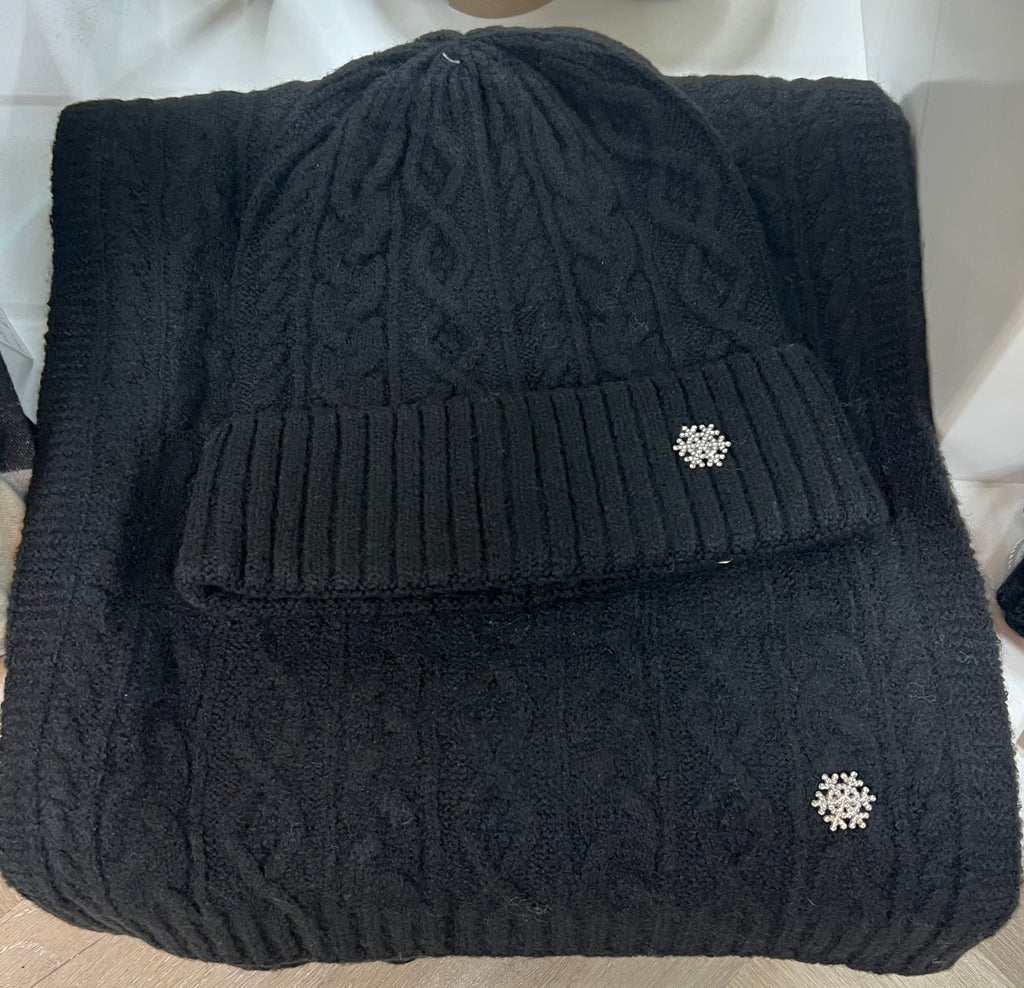 Snowflake Hat & Scarf Set