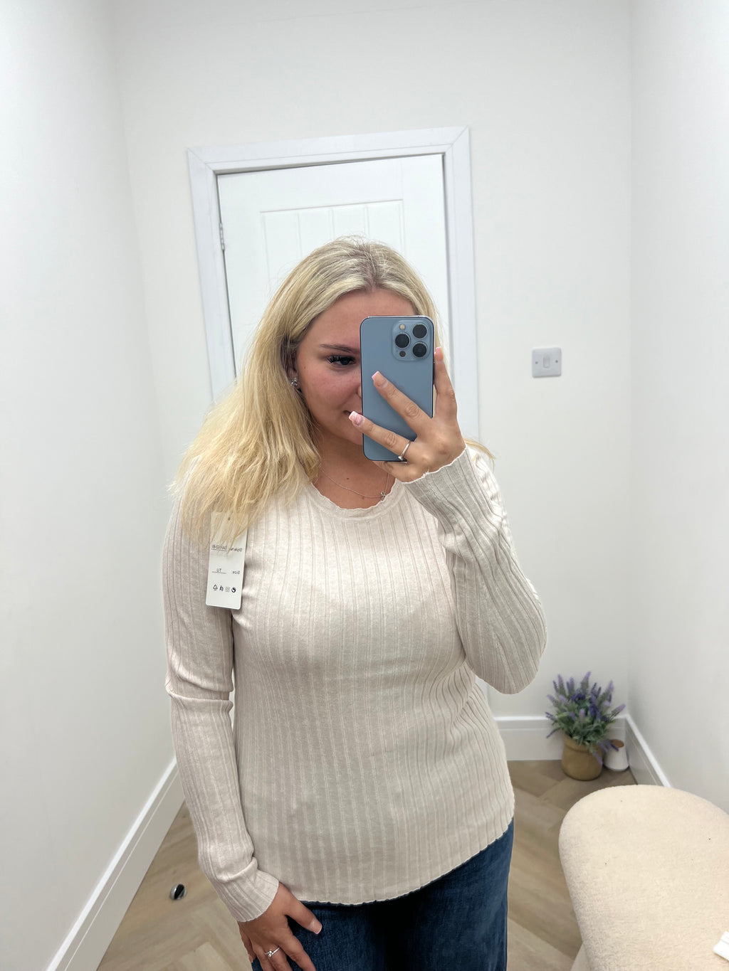 Lola Ribbed Scooped Neck Top