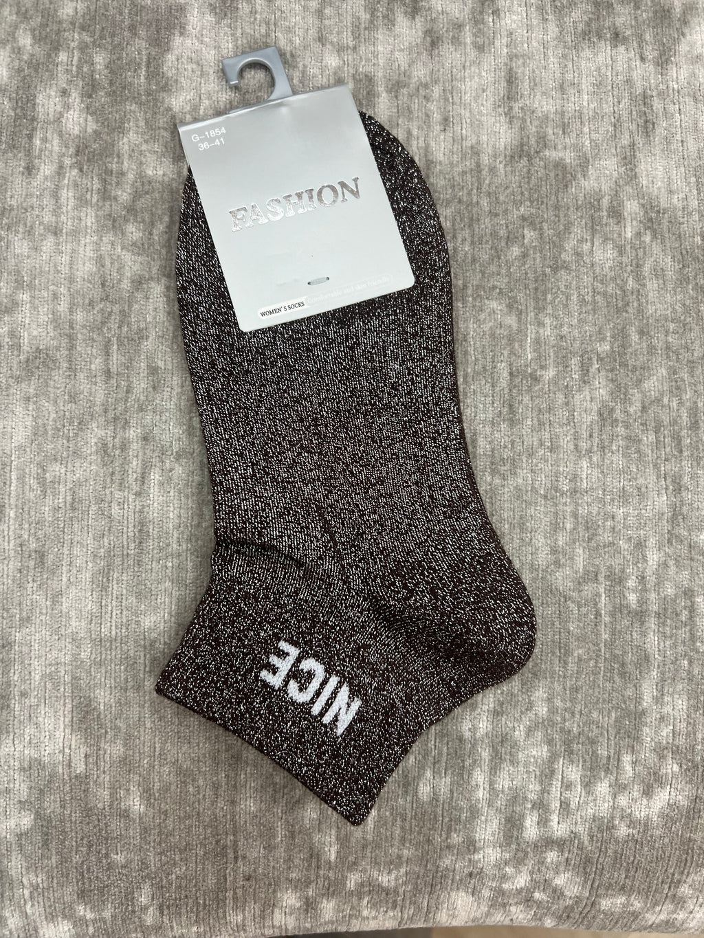 ✨ NICE Metallic Ankle Socks – Soft, Sparkly & Everyday Chic