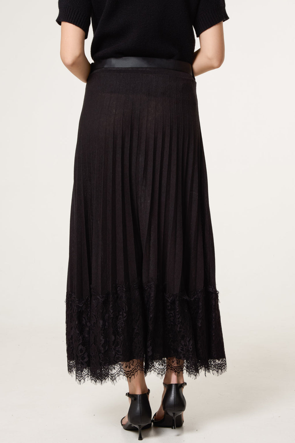 Midnight Lace Hem Skirt