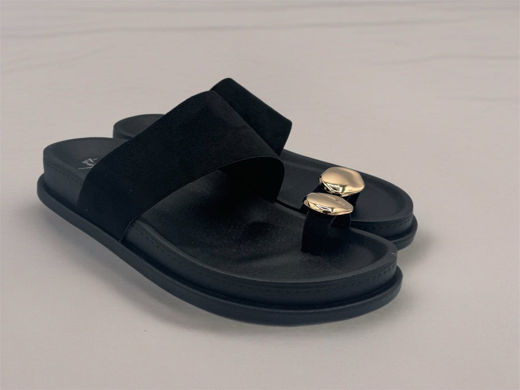 Faux Suede Accent Slide