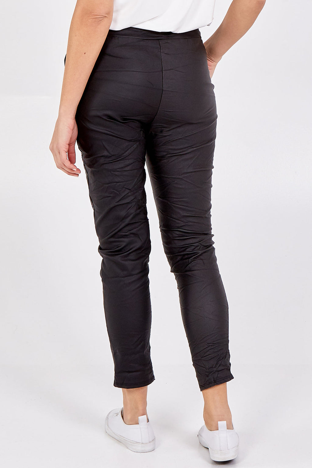 Grace Faux Leather PU Coated Crushed Magic Trousers