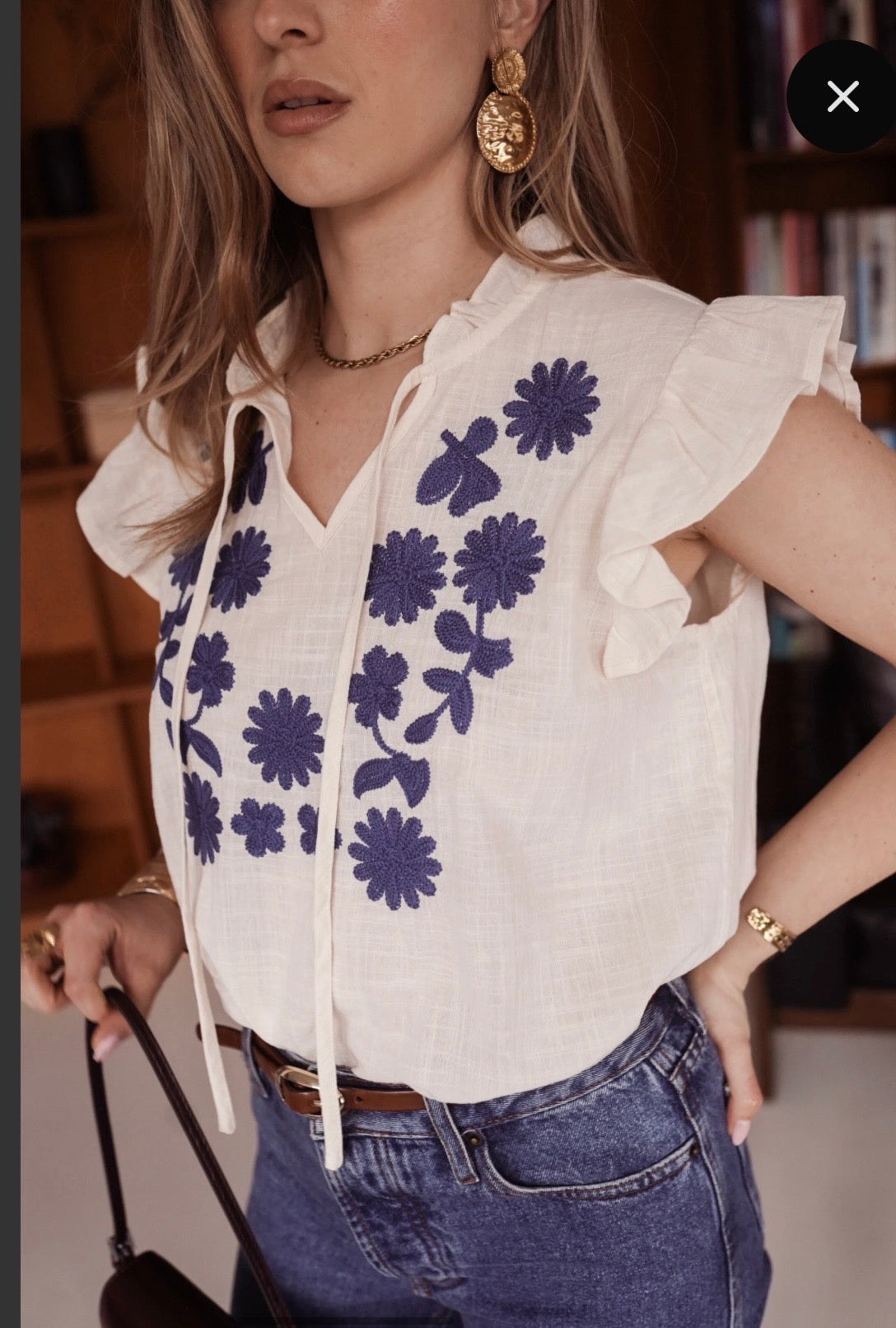 🌸 Anya Embroidered Blouse