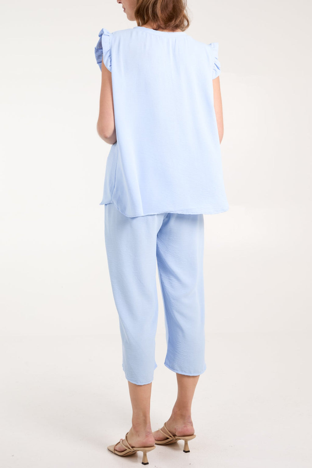 Rita Ruffle Sleeve Top & Culotte Trousers Set