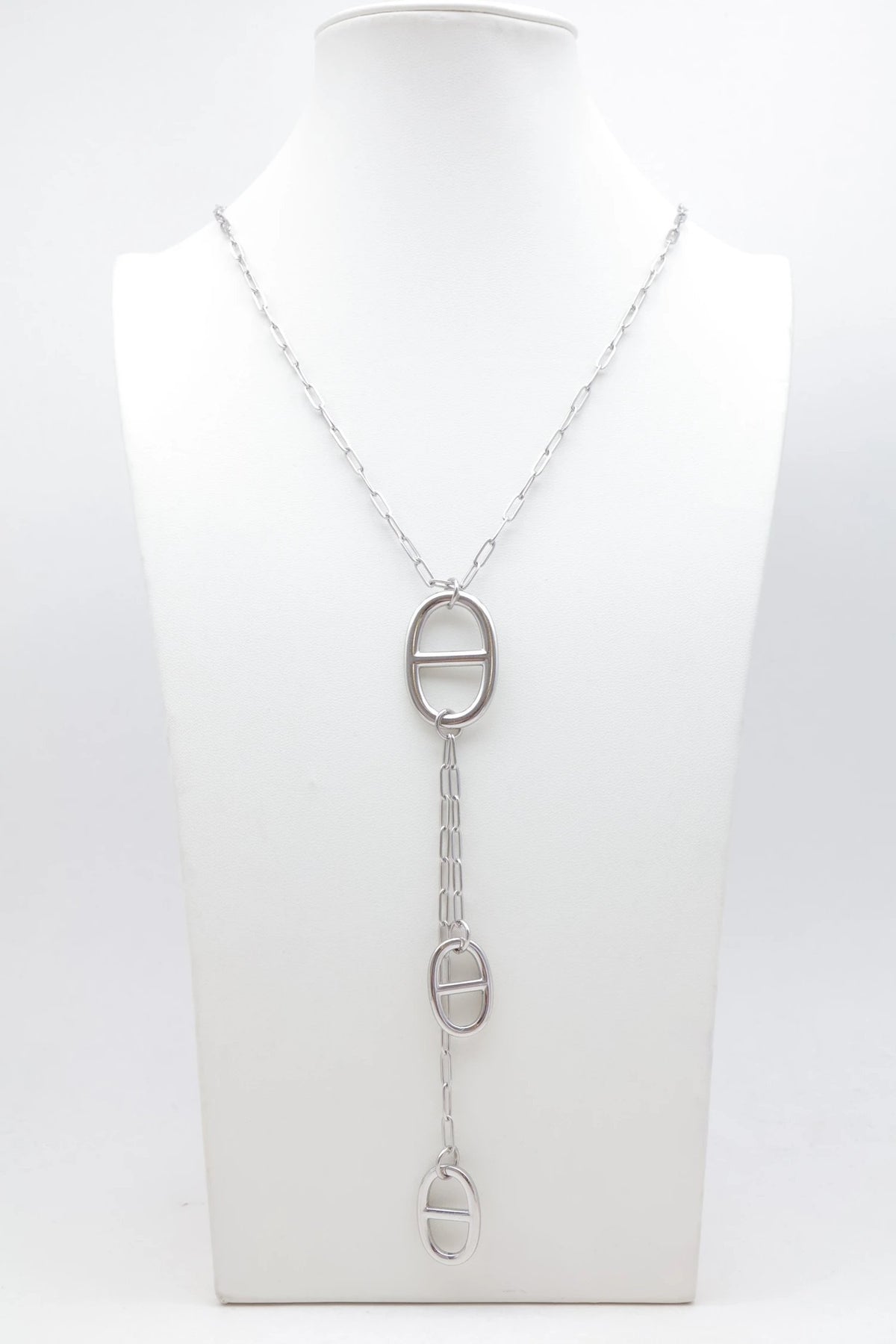 Marine Double Drop Y Necklace