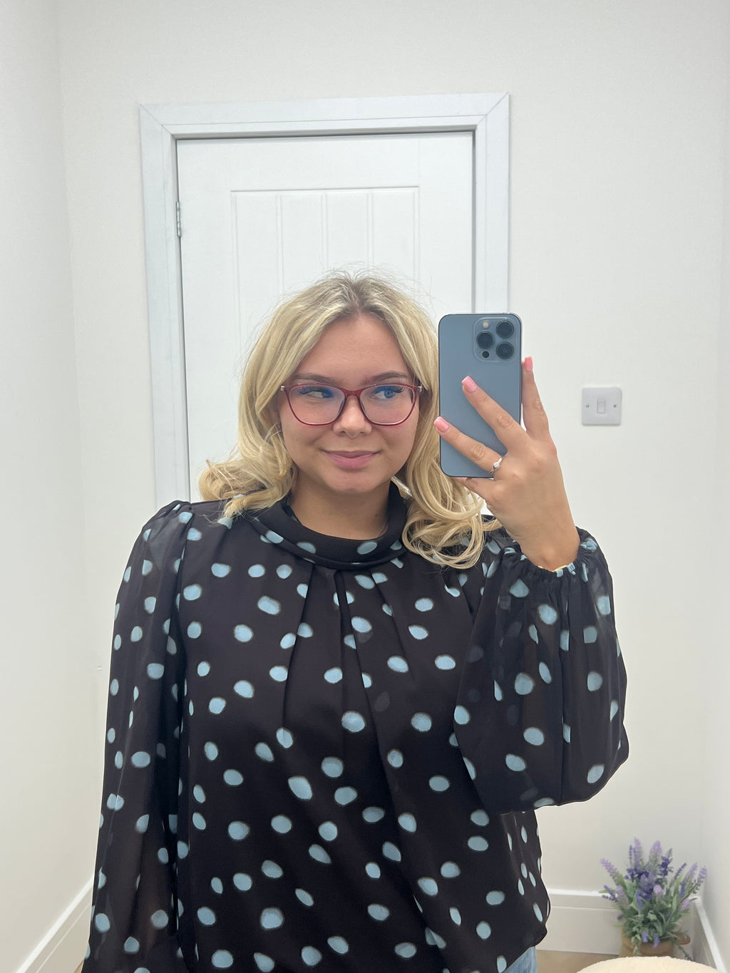 Perla polka dot blouse