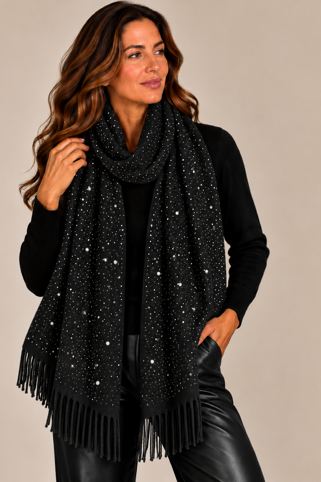 Cashmere Feel Sparkle Scarf