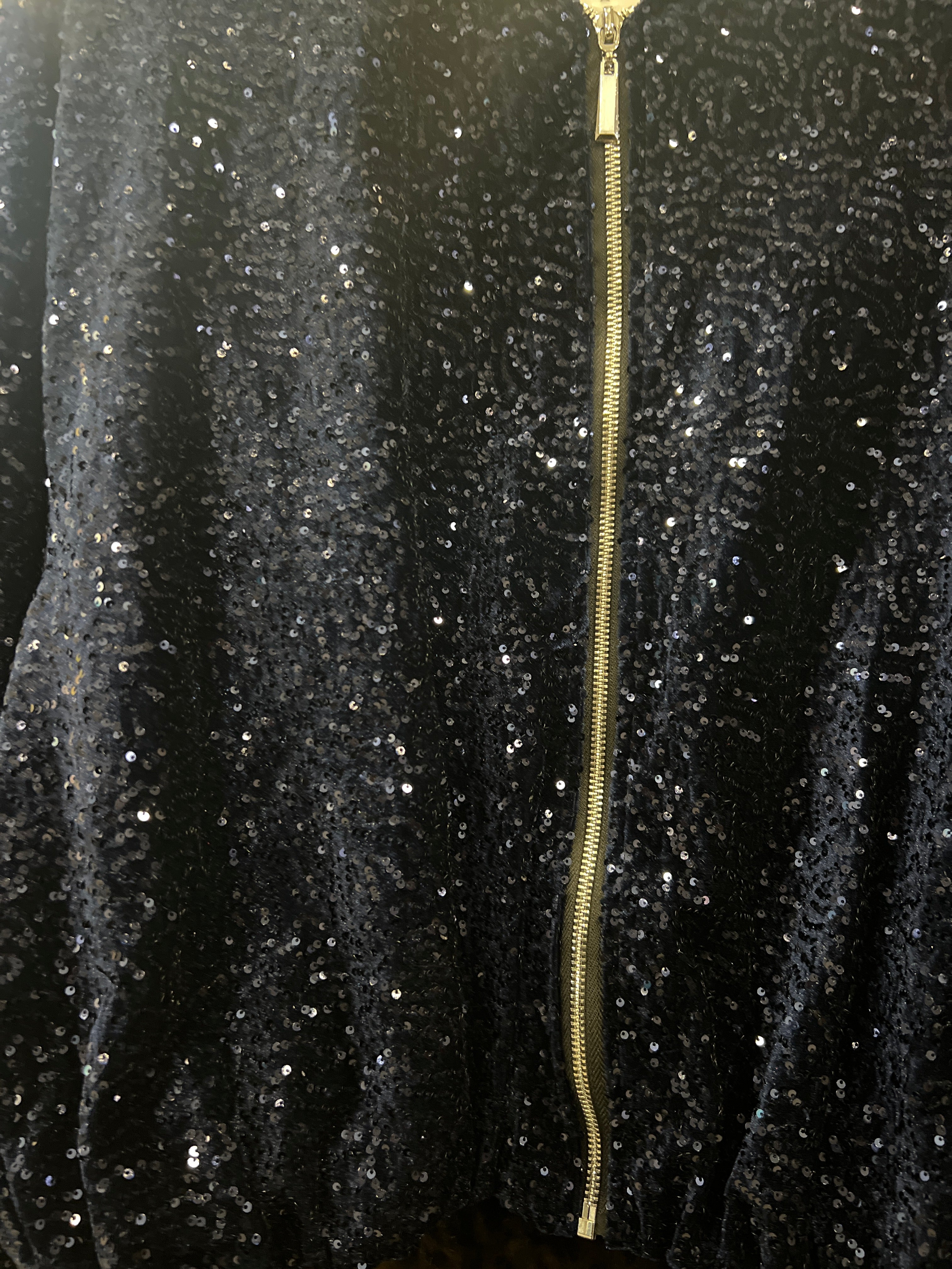 The Kaia Sequin Bomber