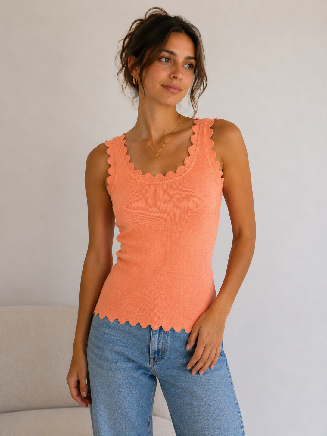 The Elowen Scallop Vest