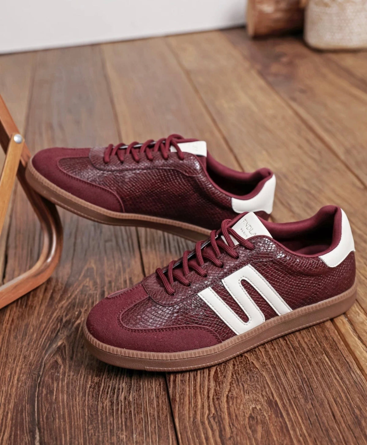 Maeve Burgundy Trainers❤️