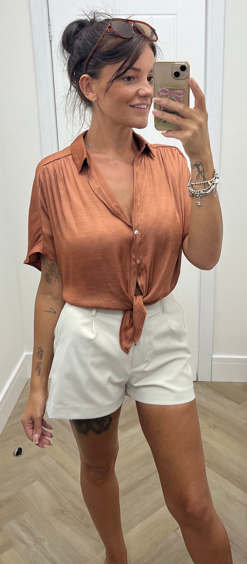 Izzie tie up blouse🎀