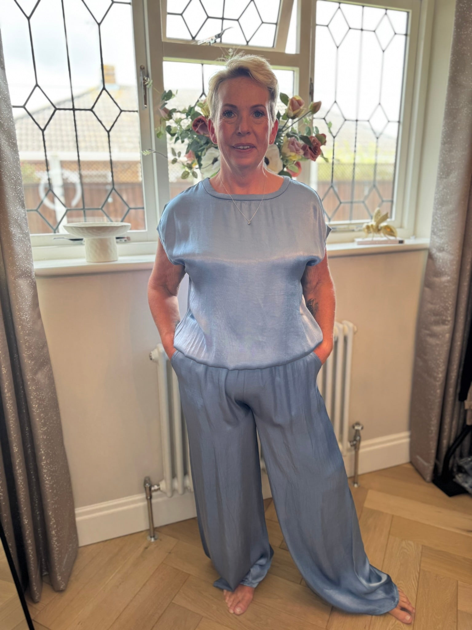 Darcie Satin Top & Trouser Co-ord