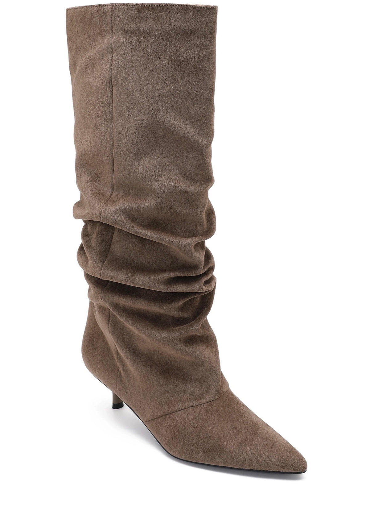 Saskia Slouched Kitten Heel Boots