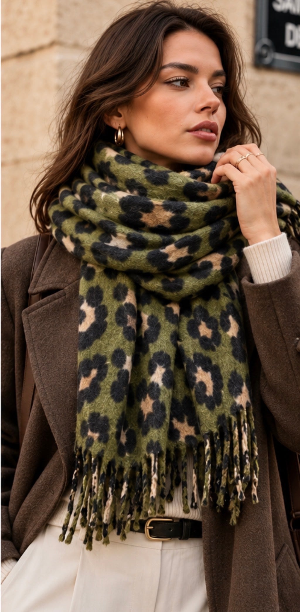 Chunky Leopard Scarf