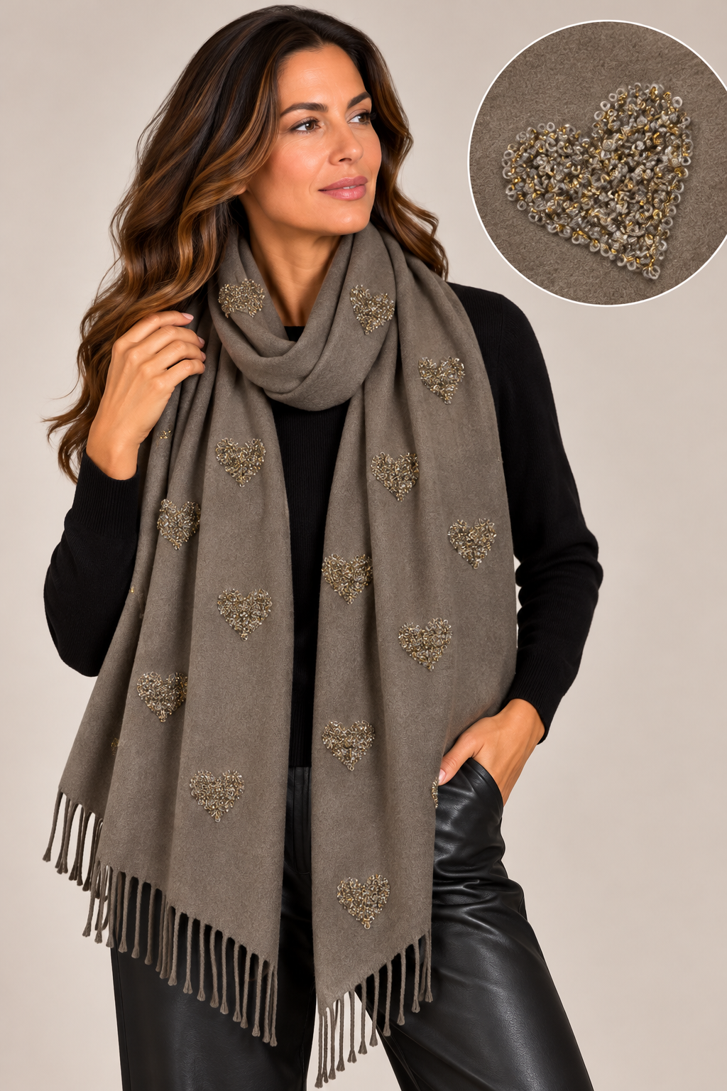 Sparkle Heart Scarf