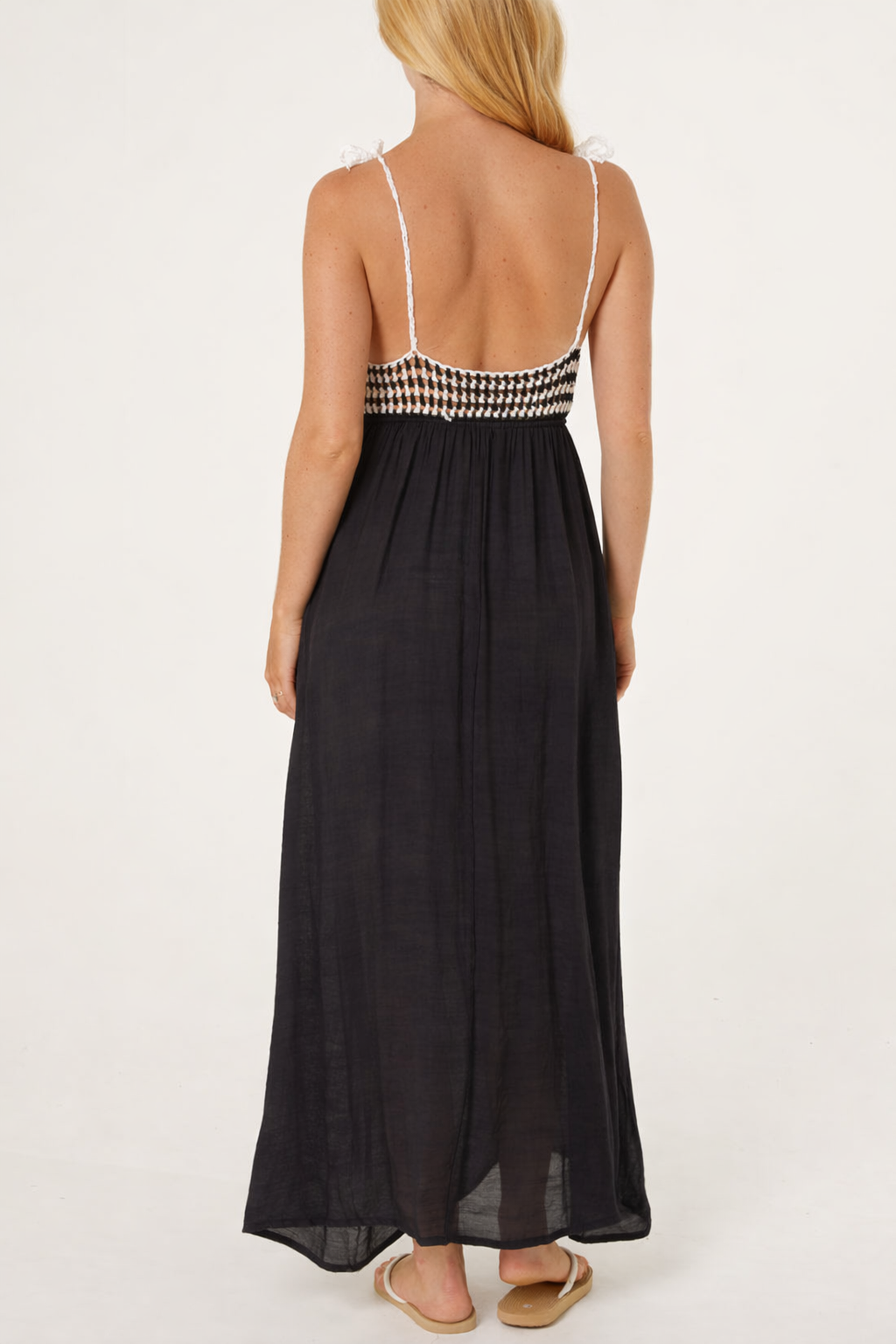 Zena Crochet Detail Maxi Dress