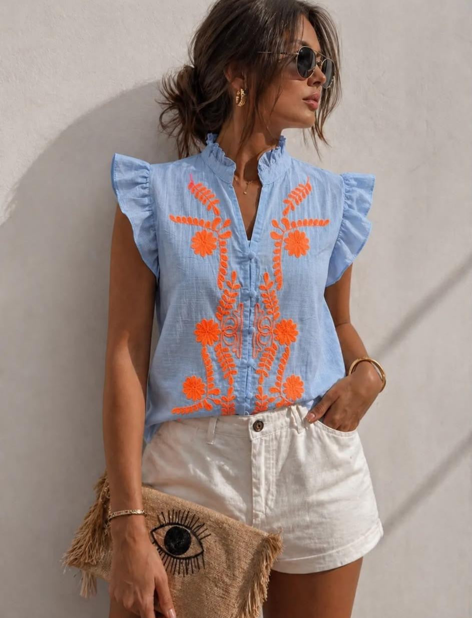 Loula Embroidered Blouse