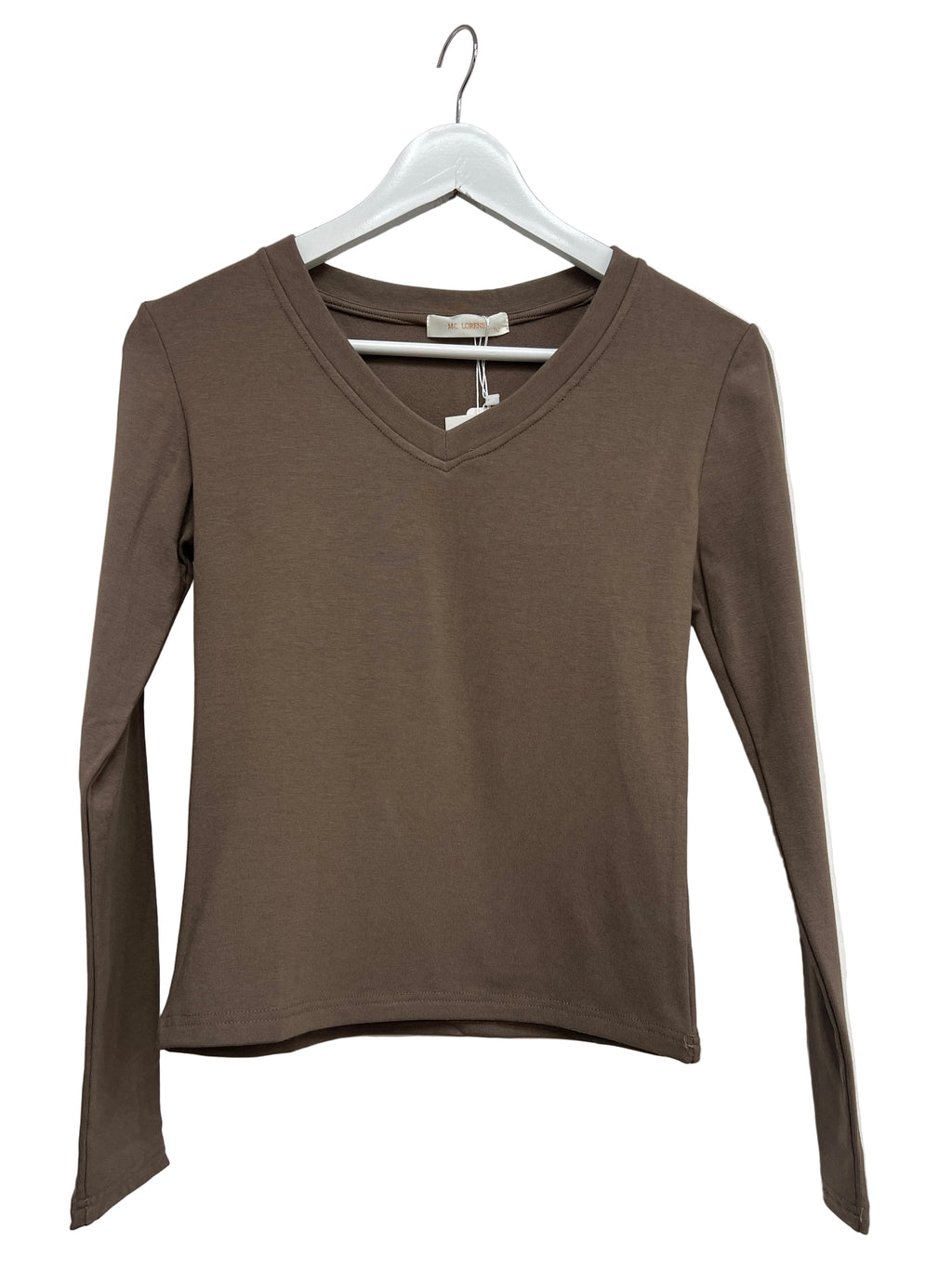 ✨ Polly V Neck Top Long Sleeve