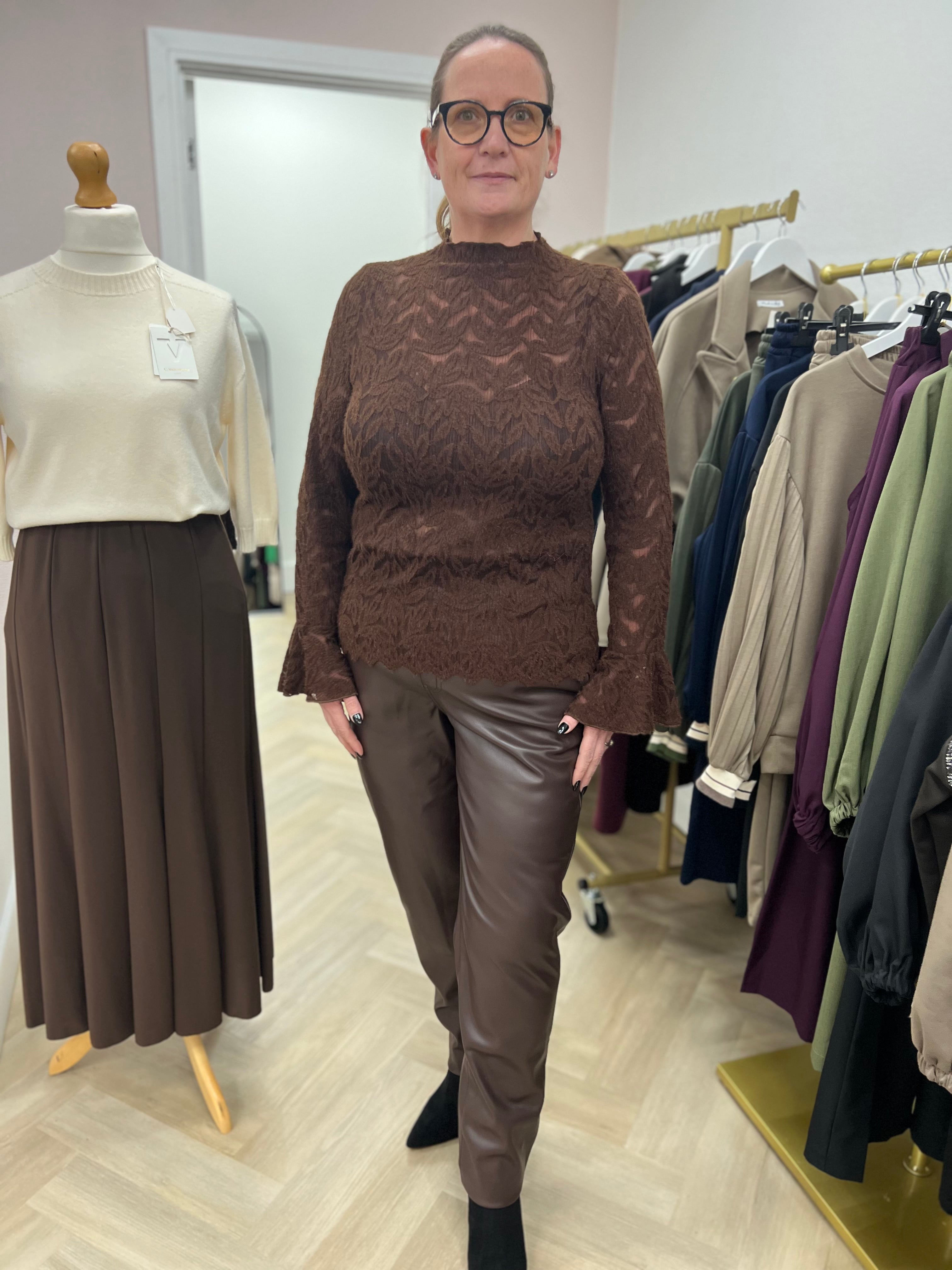 Cinch Faux Leather Trousers