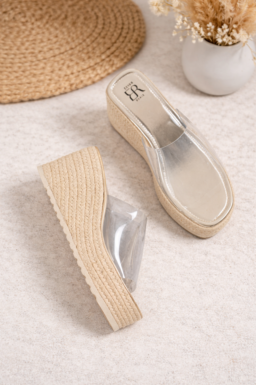 Remi Transparent Wedge Sandals